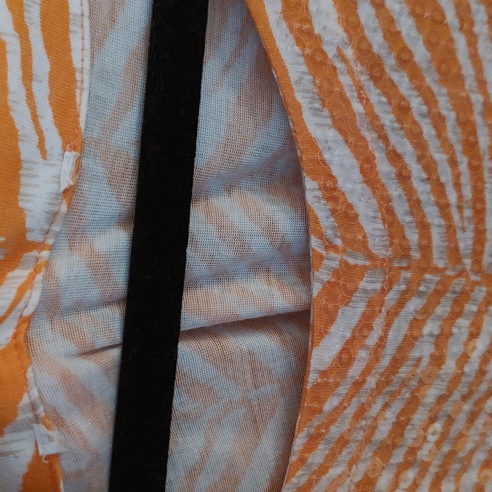 Orange Zebra Pattern Sequined Mk Top - image 3
